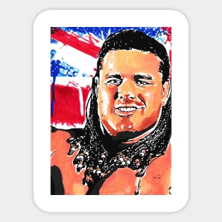 BRITISH BULLDOG DAVEY BOY SMITH WWE WWF painting Sticker